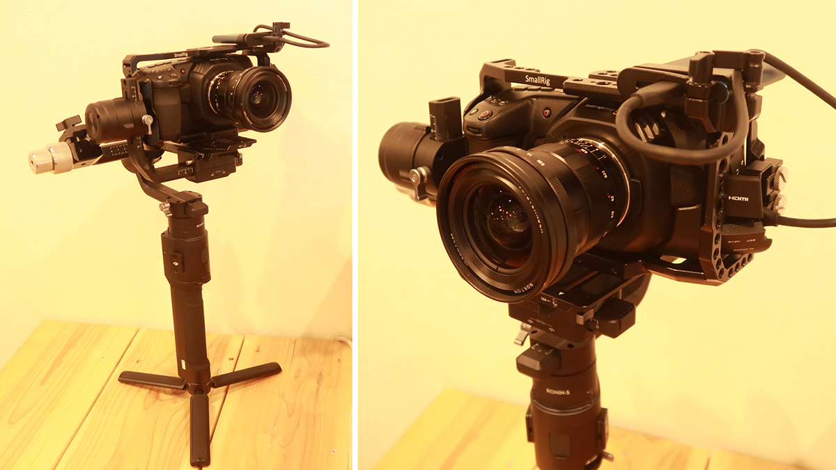 「Blackmagic Pocket Cinema Camera 4K」と「DJIのRONIN-S」